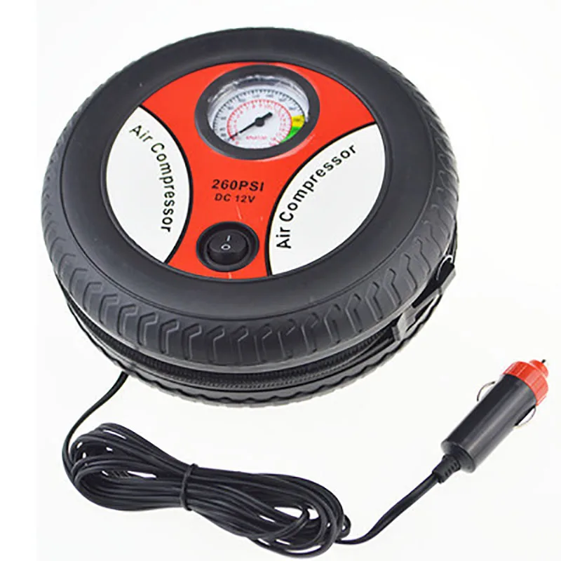 

Portable Car Air Pump 260PSI DC 12V Portable Electric Mini Tire Inflator Air Compressor Car Auto Pump 156W inflador electrico