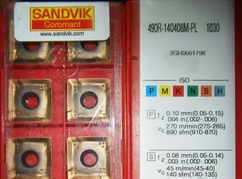 

10PCS CARBIDE INSERT 490R-140408M-PL 1030
