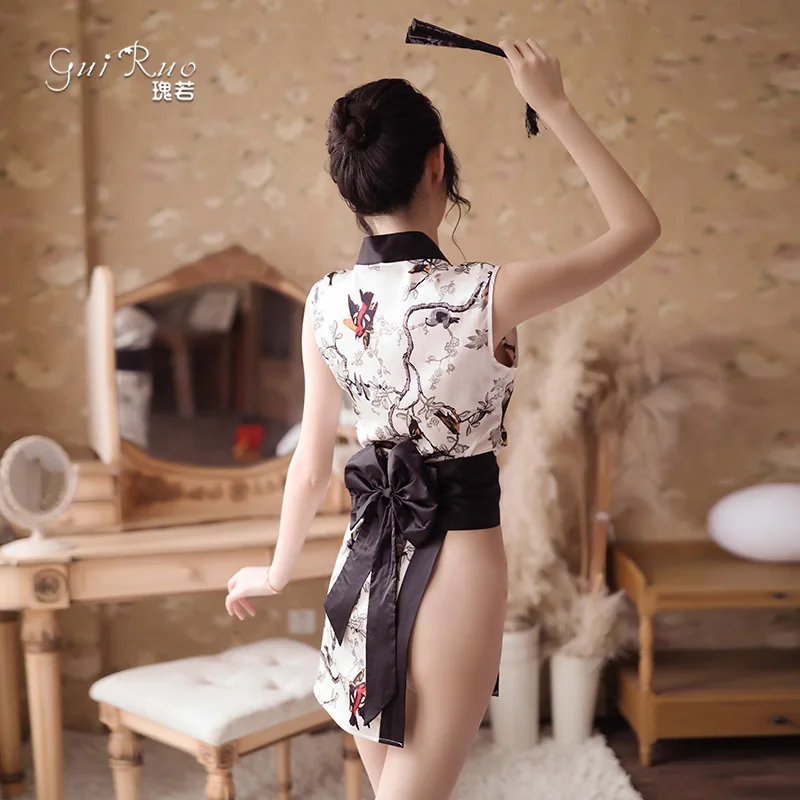 Японское сексуальное нижнее белье кимоно халат для взрослых Горячая тонкая сексуальная пижама свободная ночная рубашка атласный ночной банный халат белье халаты для невесты