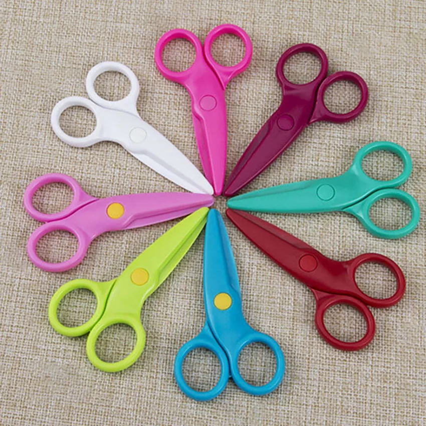 

1Pc Safety Mini Kids Scissor DIY Paper Cutting Scissors, Kindergarten School Student Handmade Card Photo Scissors Art Tools