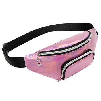 

New Portable Sequins Messenger Bag Pu Leather Shoulder Chest Bags Women Zipper Waterproof Mini Shoulder Waist Bag Handbags #LR1