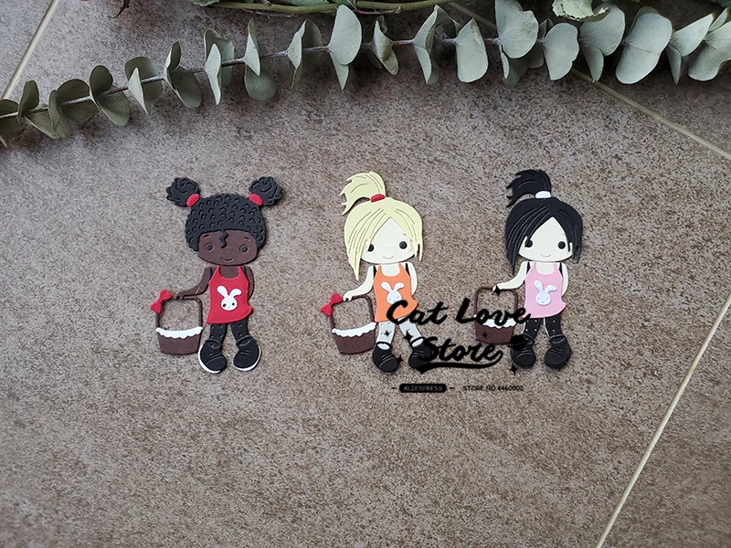 Cute Baby Girl Metal Cutting Dies Scrapbooking Stencil Die Cuts Card Making DIY Decorative Craft Embossing New Dies For