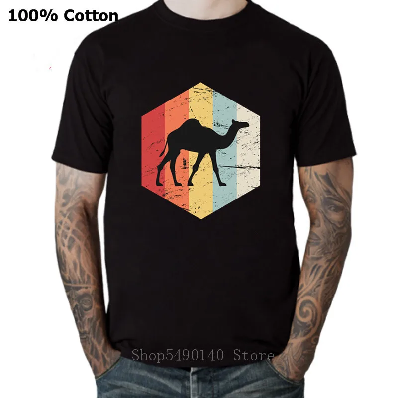 Camiseta de Camel para hombre, camisa de manga corta con estampado de ...