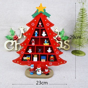 

DIY Mini Wooden Christmas Trees Ornaments Festival Party Table Desk Decoration Decor SNO88