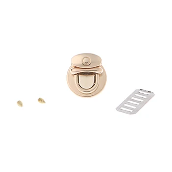 

Metal Round Shape Clasp Turn Lock Twist Lock for DIY Handbag Bag Purse Hardware L9BE