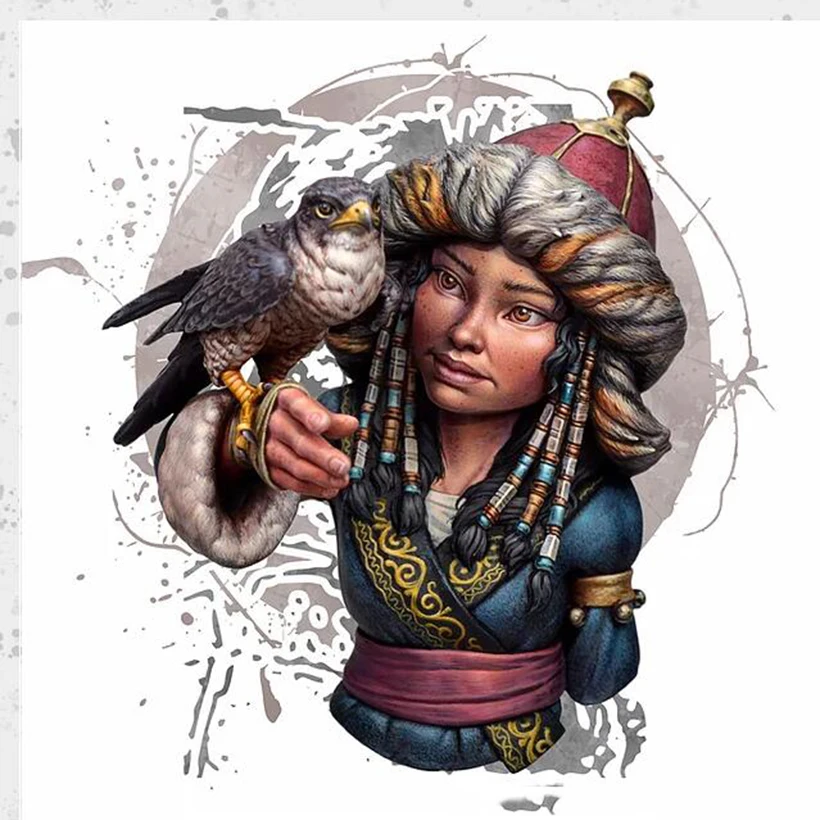 

1/10 старинная фантазия женщина воин бюст ранние комплекты миниатюрный gk разборка Неокрашенный