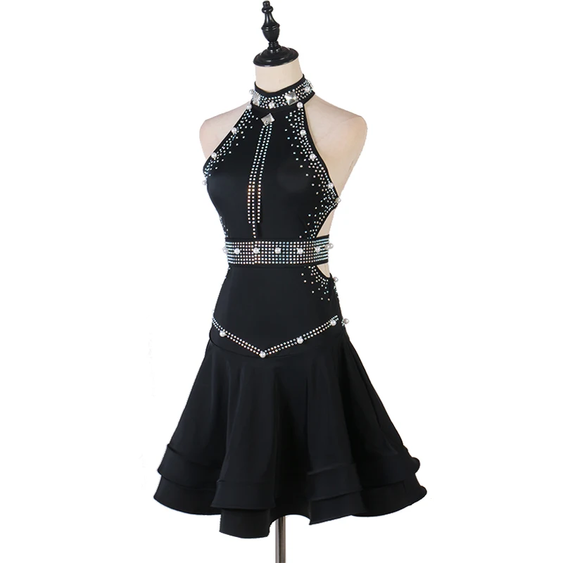 Ча платье Индивидуальные Сальса платье латинские платья robe danse latine femmes lq158