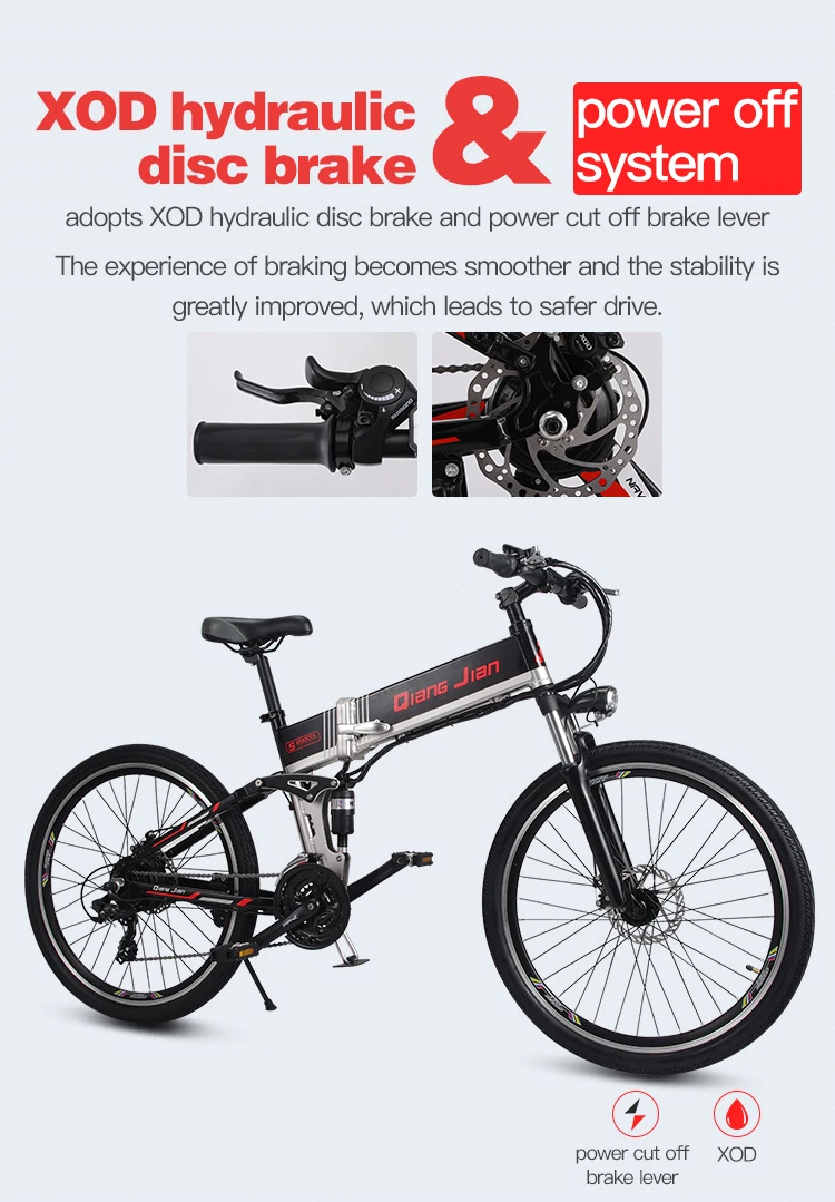 Flash Deal New electric bicycle 48V500W assisted mountain bicycle 50KM super large lithium battery 48V10.4AH electric bicycle Ebike Moped 10
