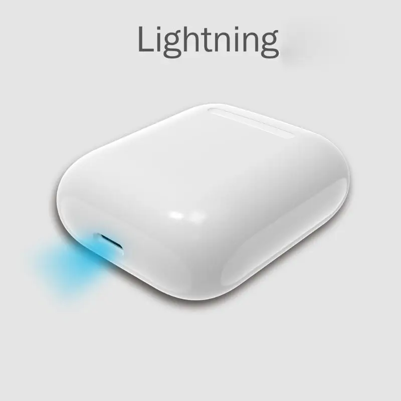 Зарядный чехол для Airpods 1 и 2 Qi сменный беспроводной зарядный бокс 450 мАч быстрая