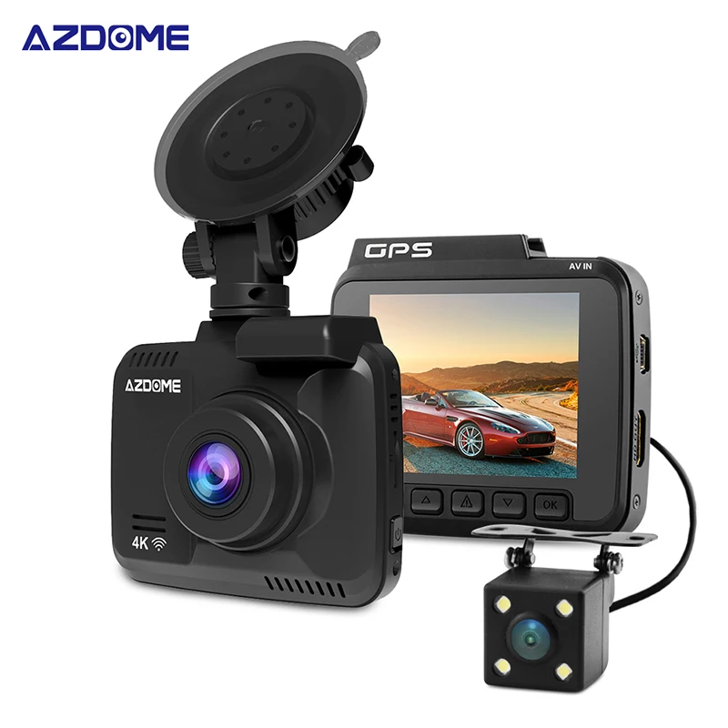 

AZDOME GS63H 4K Built in GPS WiFi Car DVR Recorder Dash Cam Dual Lens With Rear View Camera WDR Night Vision Dashcam