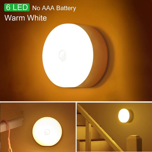 Sensor Wireless Night Lights Bedroom Decor LED Light Detector Wall Decorative Lamp Staircase Closet Room Aisle Lighting