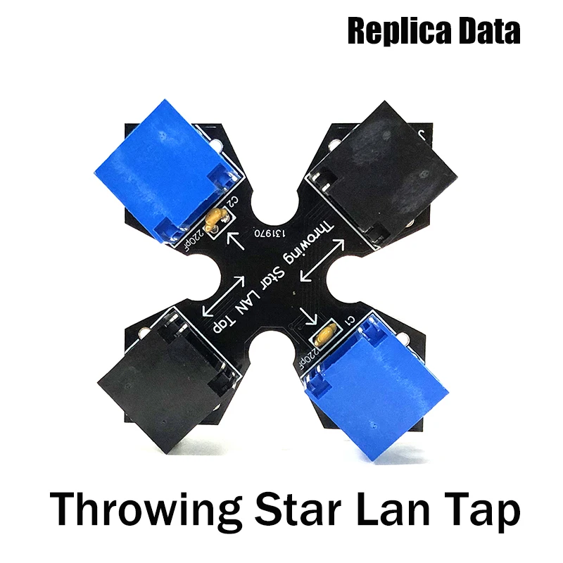 Passive Ethernet Tap Throwing Star LAN Tap Network Packet Capture Mod Replica Monitoring Ethernet Communication RJ45