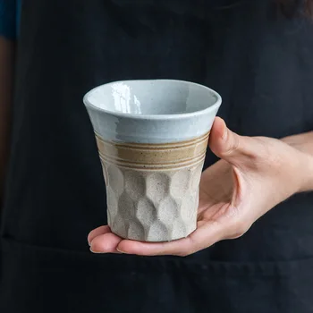 

ANTOWALL NEW Japanese Style Ceramic Tea Cup Soup Couple Mug Teacup Creative Ceramic Coffee Cups Water Drinking Cup