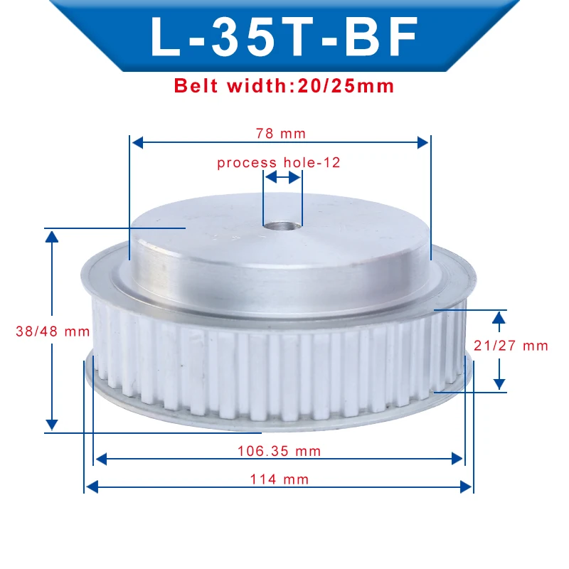 polia de aluminio para roda com buraco 03