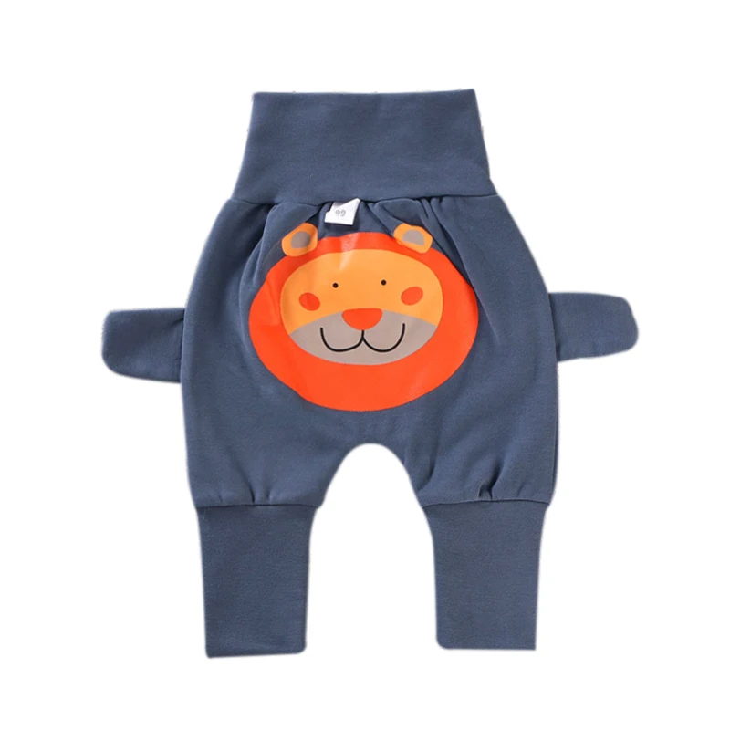 L Autumn Baby PP Pants Boys Girls Pants Children Trousers Cartoon Animal Print Cute Bottoms for 2M-32M - Цвет: L
