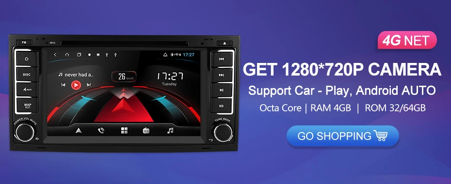Perfect Isudar 2 Din Auto Radio Android 9 For Volkswagen/Touareg Octa Core RAM 4G ROM 64GB Car Multimedia DVD Player GPS USB DVR FM DSP 0