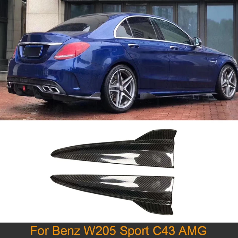 Разветвители для заднего бампера автомобиля Mercedes-Benz C Class W205 Sport C43 AMG Coupe Sedan 2015-2019