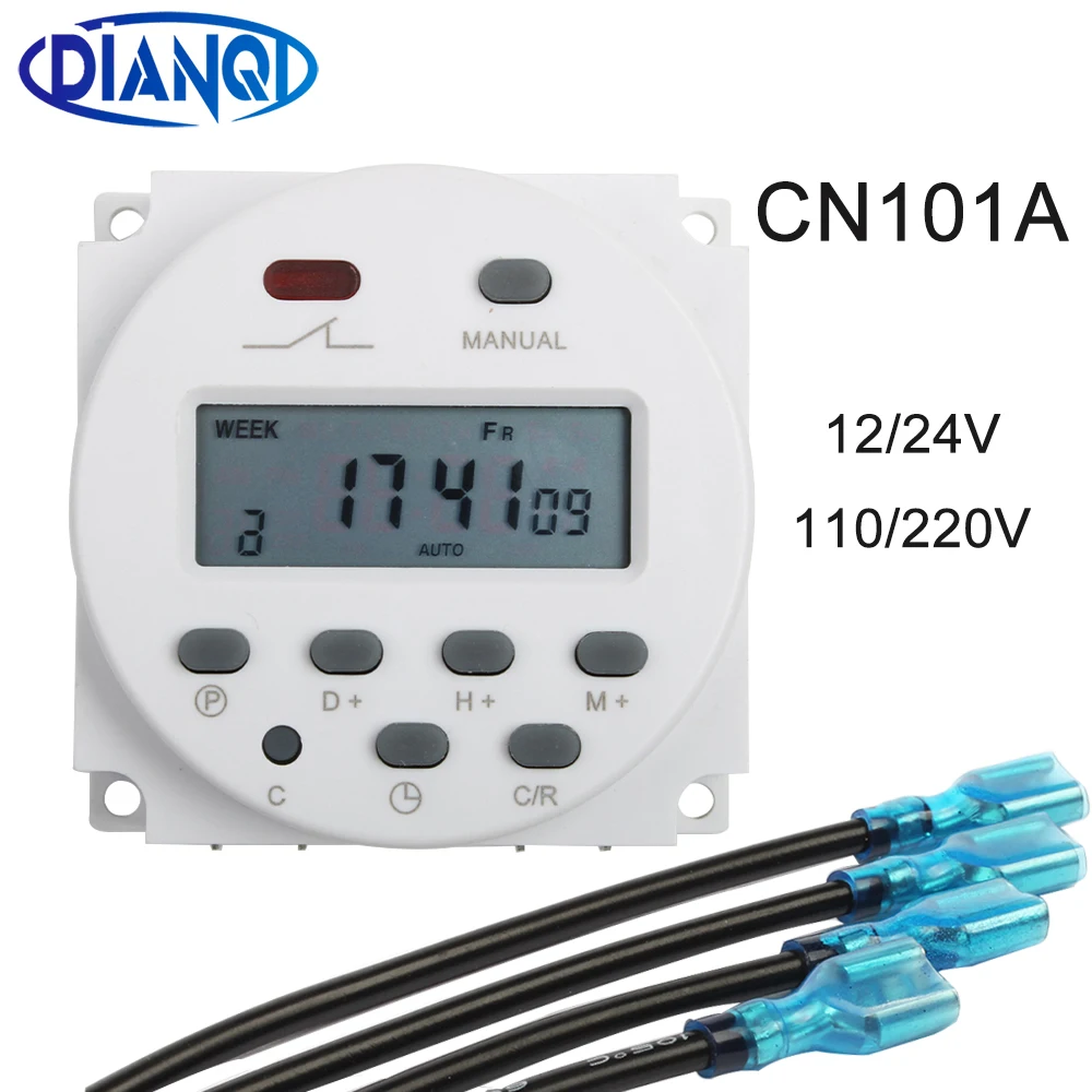 CN101A 12V-230V LCD Digital Weekly Programmable Power Timer Time Relay Switch 