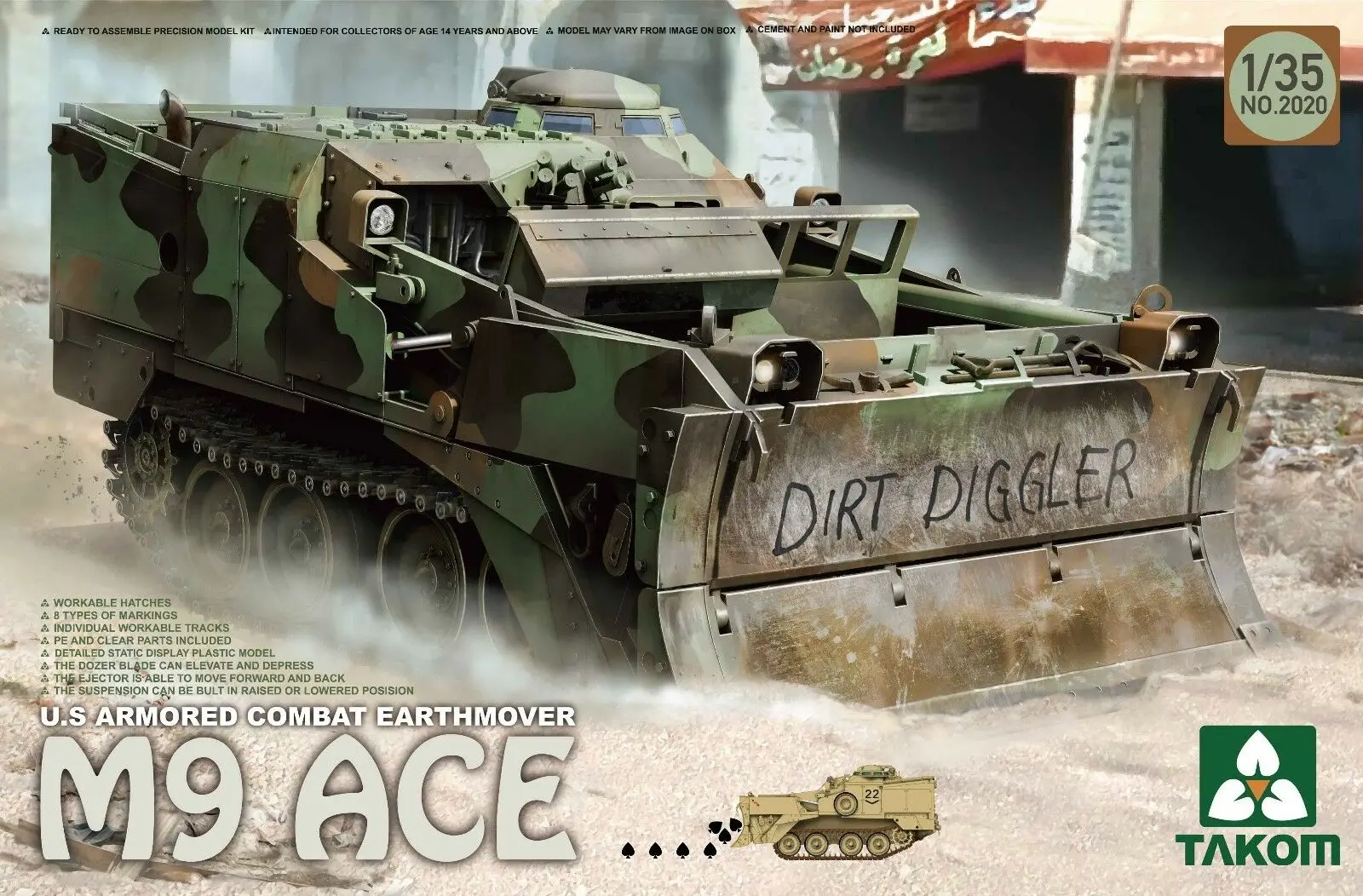 Армированный Боевой набор Takom 2020 1/35 US Earthmover M9 ACE | Игрушки и хобби