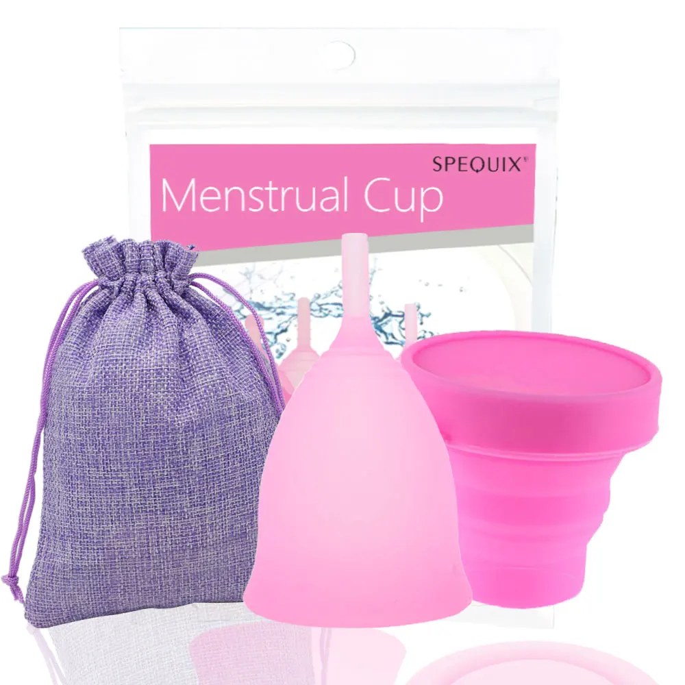 Silicone feminine hygiene Cup With Sterilizing Cup Vagina Care Copa