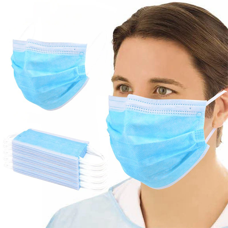 

Anti Fog Dust Face Mouth Masks Men Women Anti-virus Disposable Masks Non-woven Melt Blown 3 Layer Mask For Hair Stylists