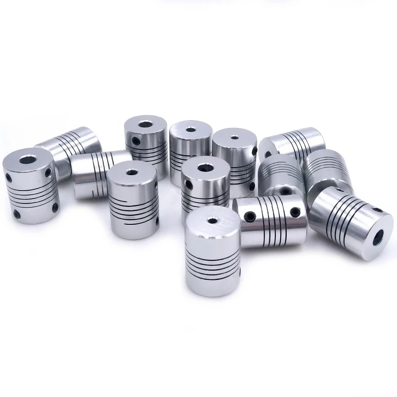 Shaft Coupler 10pcs D19*L25 Aluminium flexible Jaw Shaft Coupling 5 8 6.35mm 8mm 10mm CNC Stepper Motor Coupler Encoders Engraving Machine