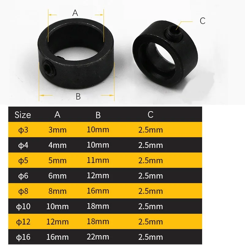 Woodworking Tools Bit Positioner Free Small Wrench Drill Depth Stop Ring Woodworking Drill Bit Limiter 3-16mm 9Pcs