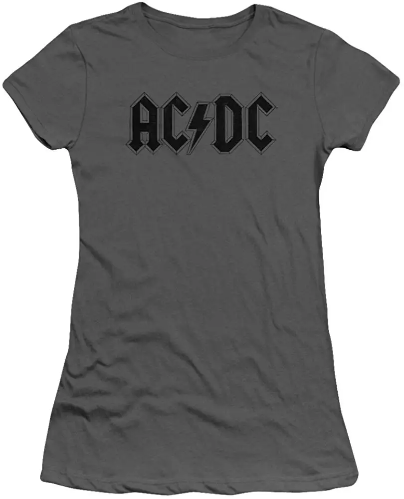 AC/DC потертый логотип Juniors футболка унисекс для мужчин и женщин |