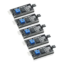 5 pçs/lote iic i2c twi spi placa de interface serial porta 1602 2004 lcd lcd1602 adaptador placa lcd módulo conversor pcf8574