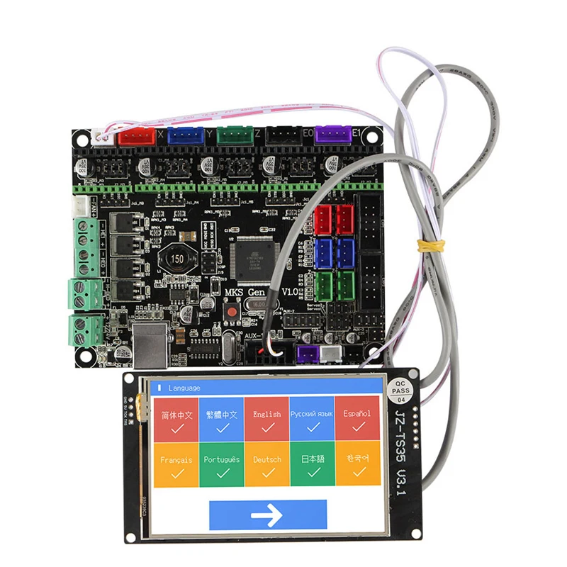 Makerbase аксессуары для 3D принтеров MKS GEN L V1.0 материнская плата + смарт 3 5 дюймов WIFI