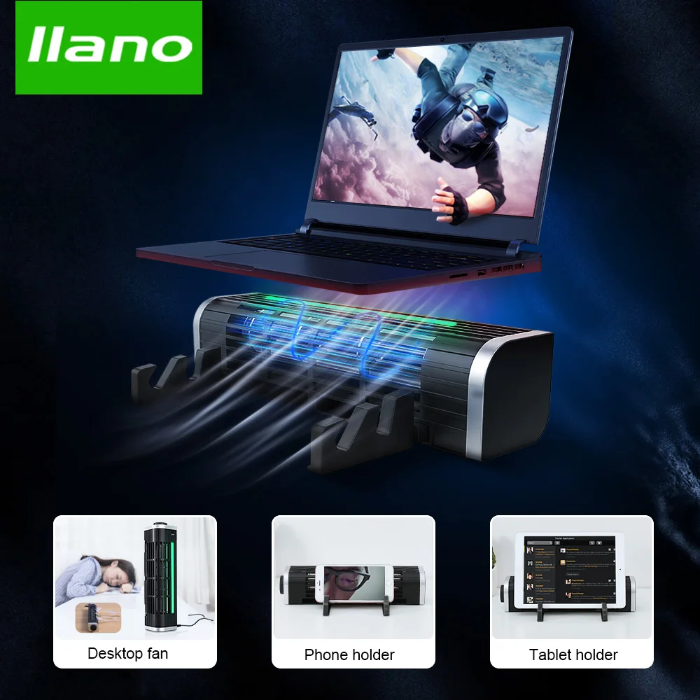 LLANO игровая охлаждающая подставка для ноутбука вентилятор с регулируемой скоростью графических карт
