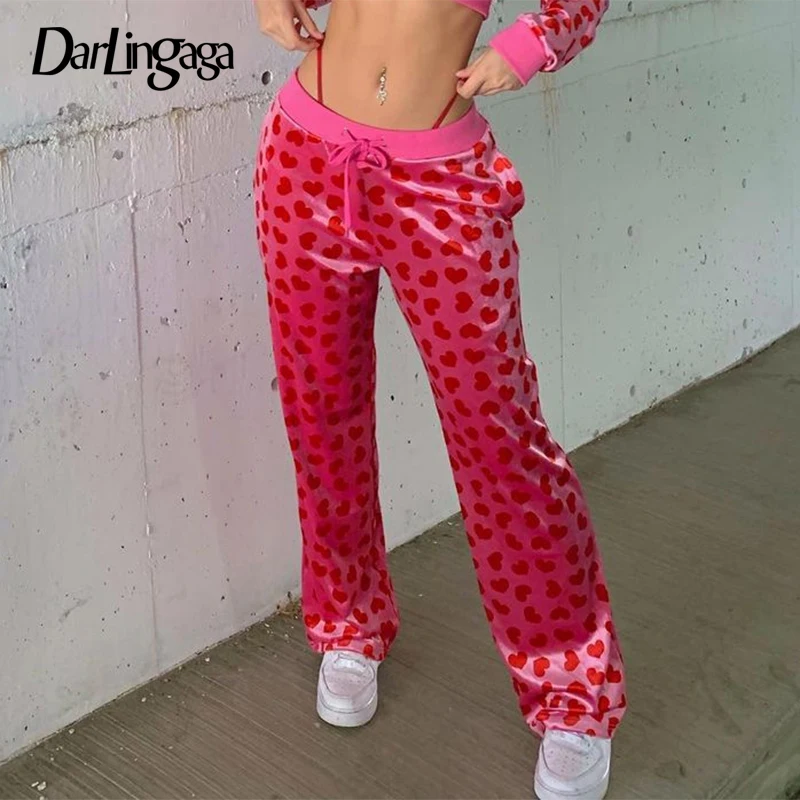 Darlingaga Fashion Pink Heart Print 