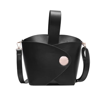 

Creative Bucket Crossbody Bags Overall Style Design Simple and Generous Women Leather Fashion Shoulder Messenger Handbag