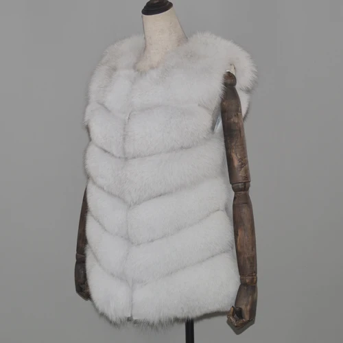 natural fox white Горячая Распродажа, жилет из натурального Лисьего меха, новинка, женский жилет на осень и зиму высокого качества из натурального Лисьего меха, женский жилет для натуральный мех лисы - Цвет: natural fox white