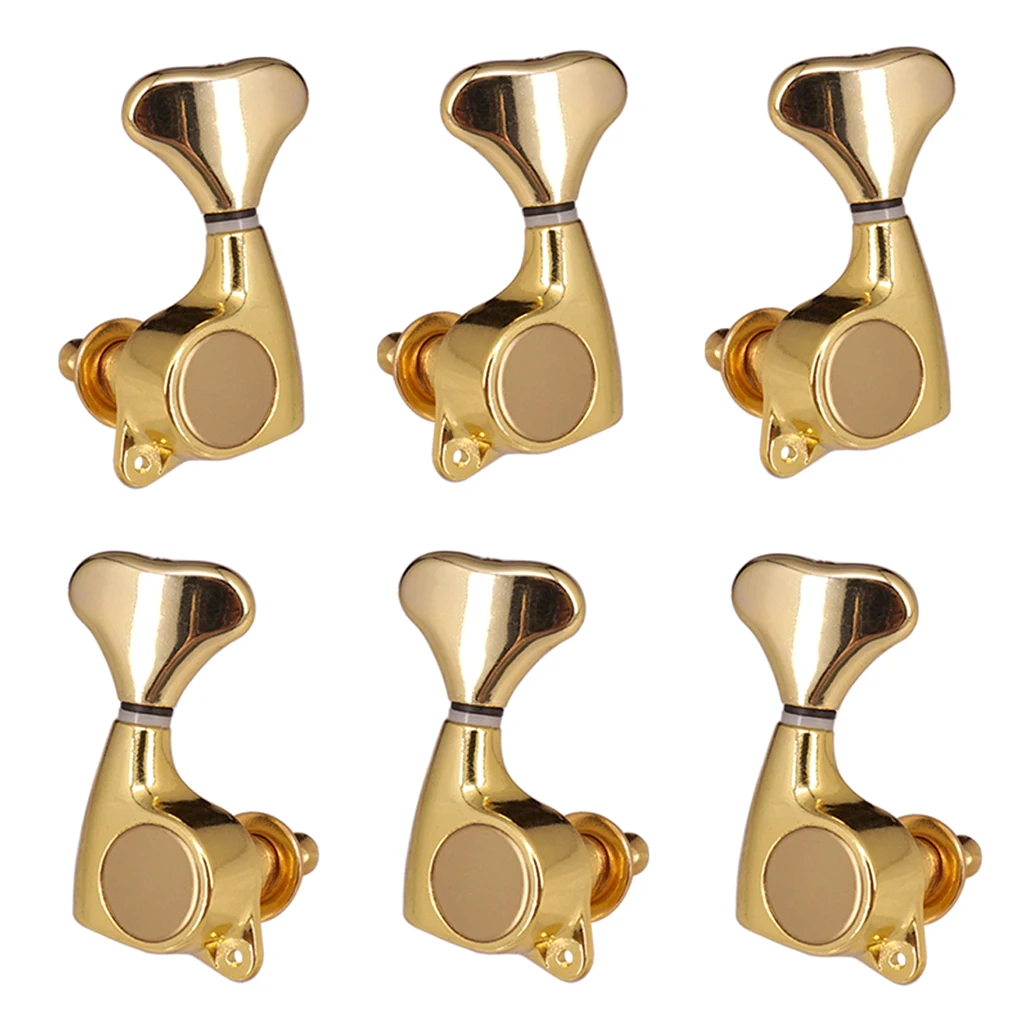 1 Set Left+Right Guitar Tuning Pegs Tuner 1:21 Gear Ratio Luthier Supply, Gold