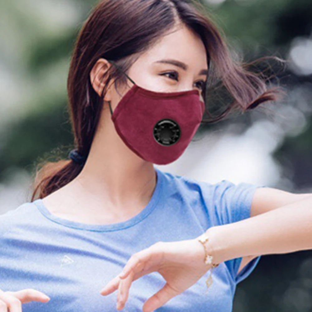 Фильтр с активированным углем рот маска для лица Многоразовые Хлопок Анти-пыль анти-дымка дыхание PM2.5 рот муфельной унисекс Открытый