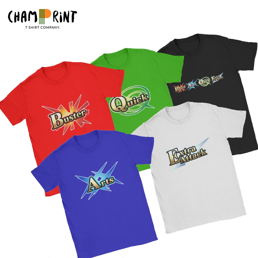 

Men's T-Shirt Anime Fate Grand Order T Shirt Saber Quick Star Buster FGO Tee Shirt Arts Extra Attack Vintage Cotton Clothing
