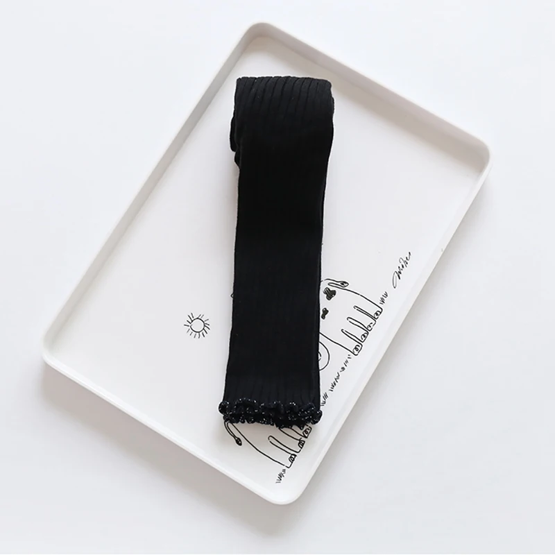 Штаны с цветочным узором для маленьких девочек От 0 до 6 лет милые леггинсы милые детские эластичные теплые штаны - Цвет: B