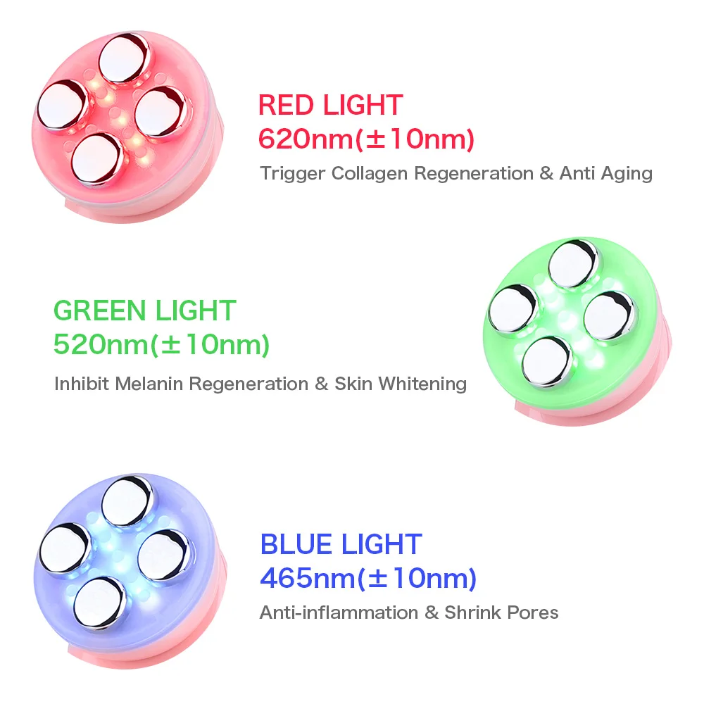 Electric Facial LED Photon Light Therapy Beauty Machine 5 in 1 EMS&RF Radio Frequency Led Brighteni