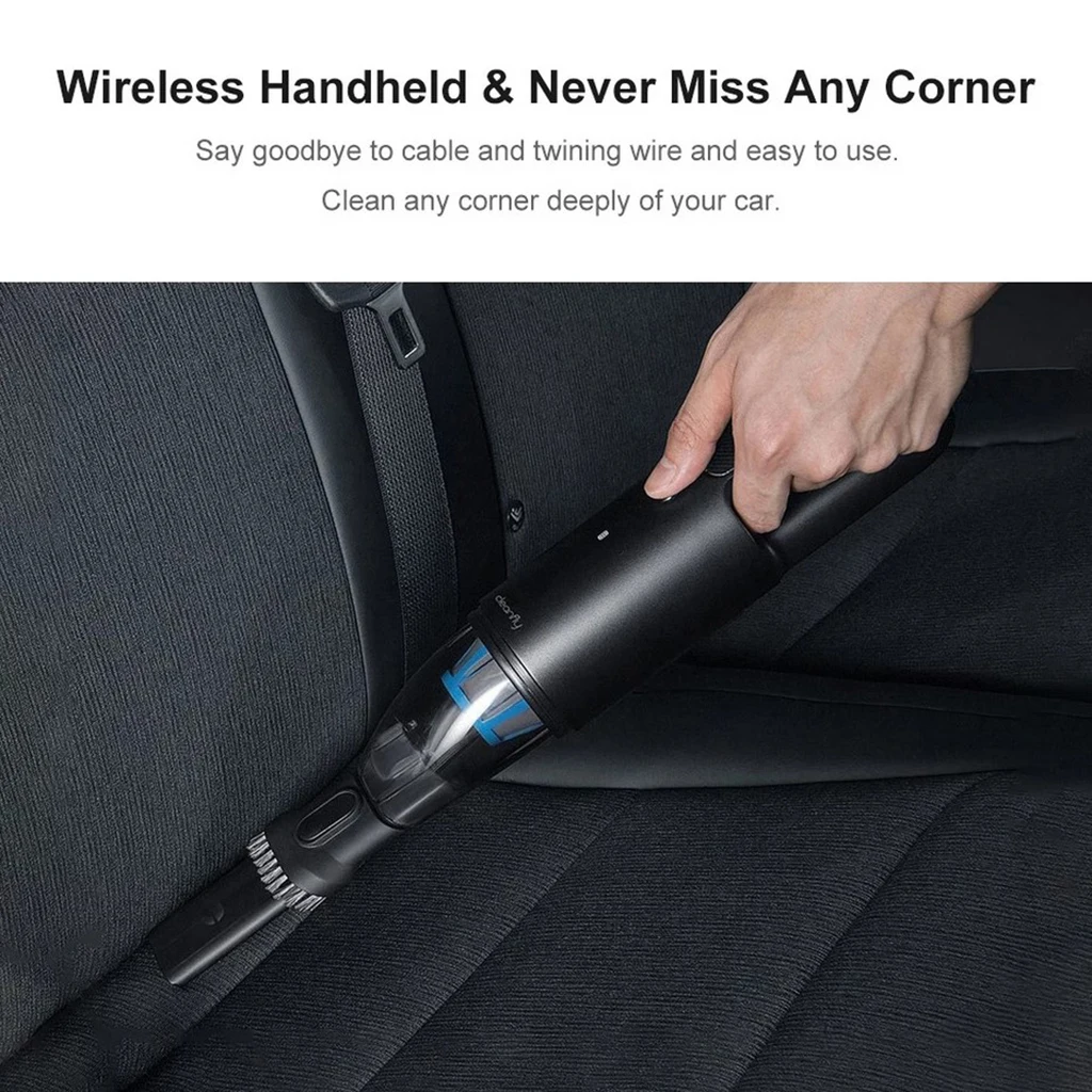 Cordless Hand Held Vacuum Cleaner Car Duster for Auto Interior Cleaning 12V Powerful Suction Charging Vacuum Cleaner