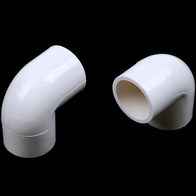ABSF 5 개 직경 20mm 90 각도 팔꿈치 PVC 파이프 피팅 어댑터 커넥터 흰색