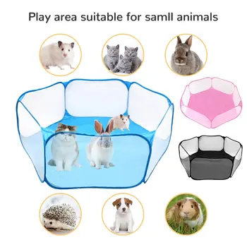 

Mini Animals Breathable Folding Fence For Hamster Hedgehog Puppy Cat Rabbit Guinea Pig Portable Pet Cat Dog Cage Tent Playpen