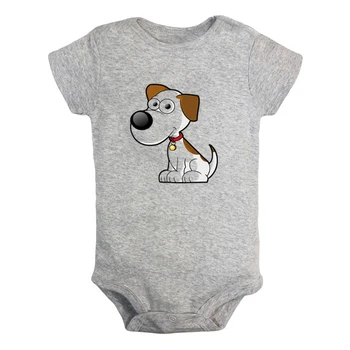 

Retro Vintage Cute Dog Rigby Flower Cute Love Colorful Pug Dog Newborn Baby Outfits Jumpsuit Printing Infant Bodysuit Clothes