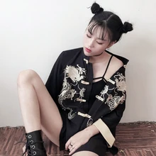 Японское кимоно юката для женщин Гейша хаори Obi Harajuku кимоно китайский традиционный черный кардиган косплей костюм для женщин