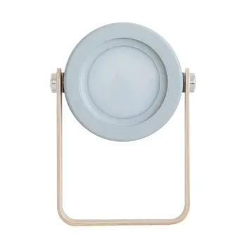 

Creative Charging Night Light Reading Lamp Portable Lantern Lamp Telescopic Folding Led Table Lamp With Wooden Handle Gray