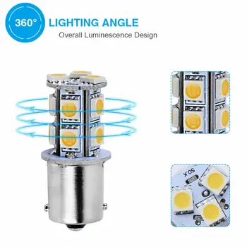 

1156 13-SMD LED Lights Warm White Car Truck Interior Camper Rear Turn Signal Lamps