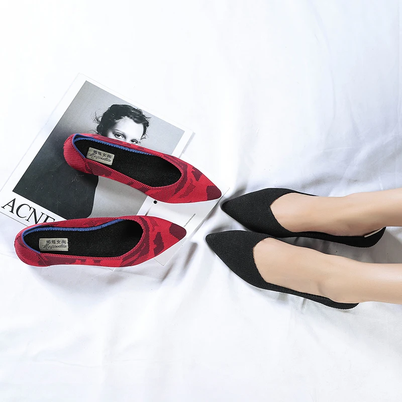 Популярные дизайнерские разноцветные туфли без задника с острым носком в римском стиле; женские тонкие туфли; женские балетки из микрофибры на плоской подошве; размеры 34-44