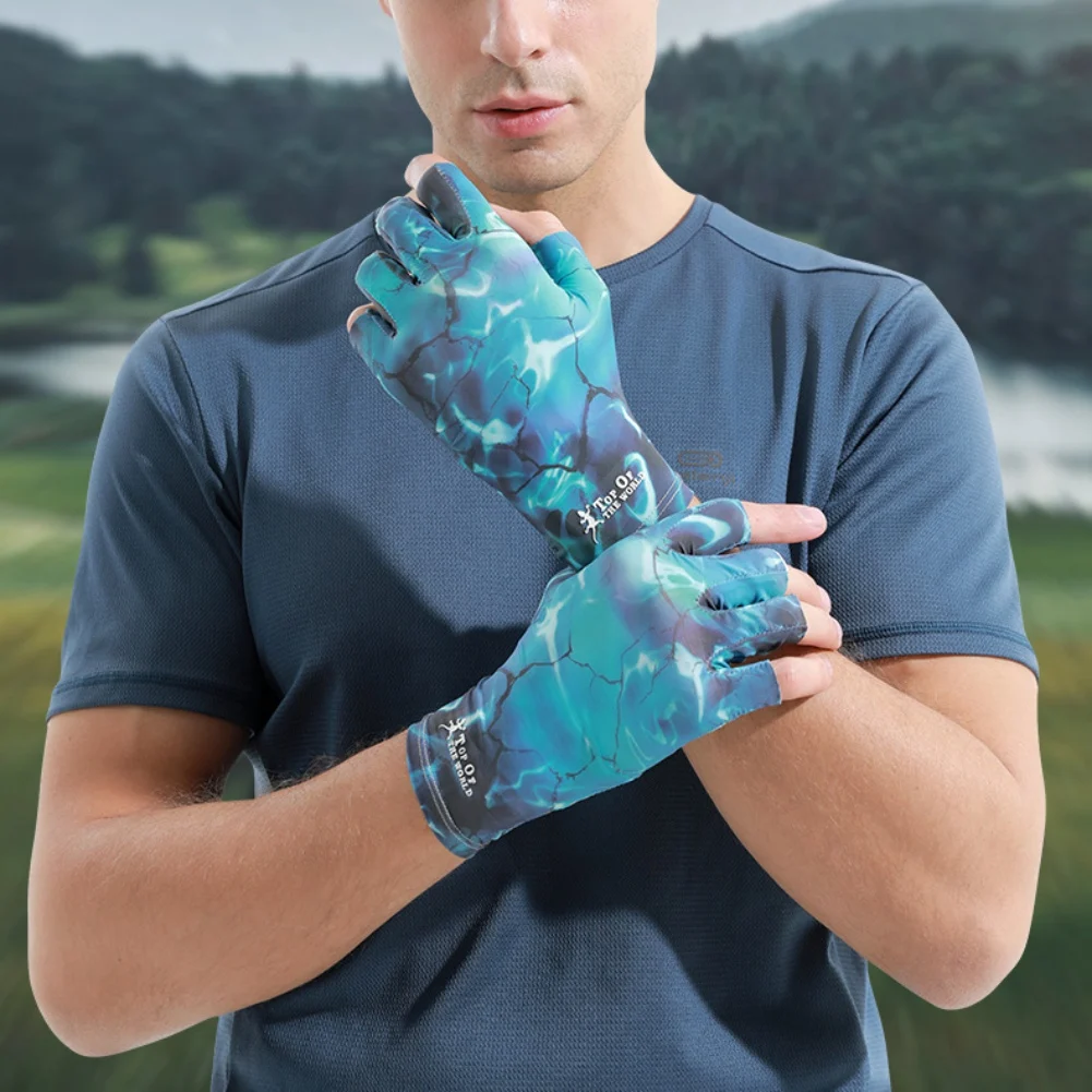 Cycling Gloves Men Women Half Finger Gloves Ice Silk UV Protection