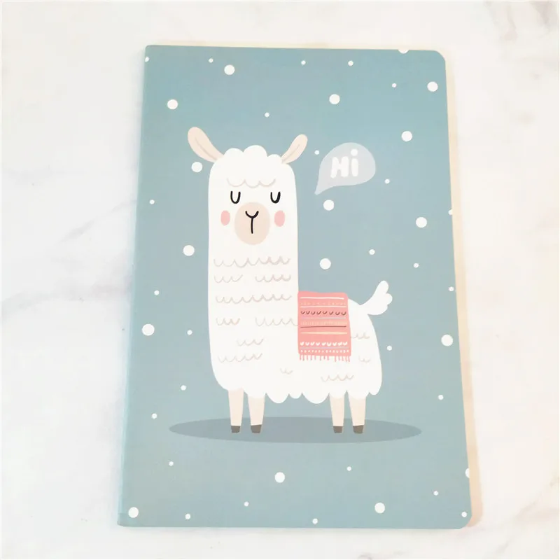 A5 блокнот,, Kawaii Bullet Journal, мягкая обложка, дневник, планировщик, альпака, милый офисный канцелярский блокнот с животными, бумага - Цвет: 1