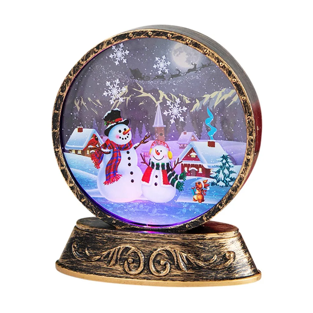 Рождественская креативная Светодиодная лампа со снеговиком для старца, ночного освещения, макеты сцены, реквизит для ночного украшения, Рождественский Navidad#20